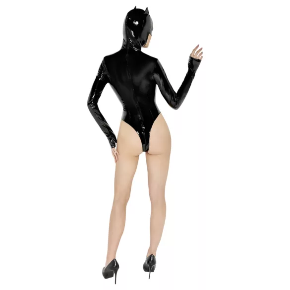 Black Velvets - pikkade varrukatega batwoman body - must - XL