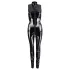 Black Level - läikiv lukuga catsuit - must - L