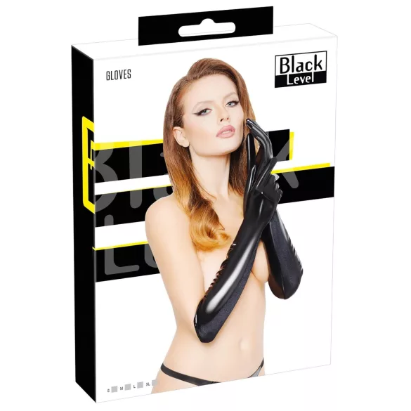 Black Level - läikivad lakkkindad - must - XL