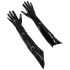 Black Level - ülipikad, lakknahast kindad (mustad) - M