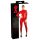 LATEX - pikkade varrukatega naiste jumpsuit (punane)