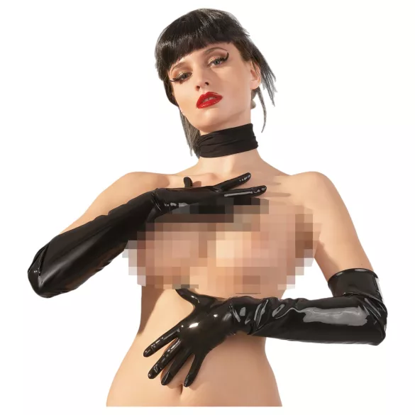 LATEX - pikad unisex kindad - must latex - XL