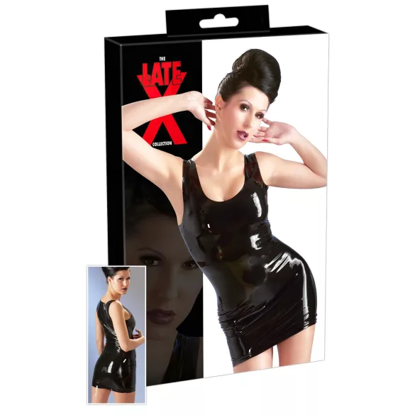 LATEX - minikleit ilma varrukateta - must - L