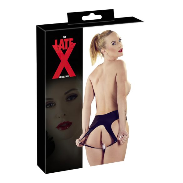 LATEX - naiste täielikult avatud aluspüksid - must (S-L)