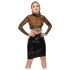 LATEX - läbipaistev latekspluus (läbipaistev must) - S-L