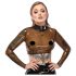 LATEX - Läbipaistev lateksist topp (läbipaistev must)