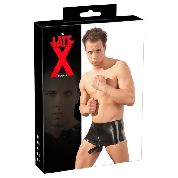 LATEX - bokserid ja peenisevarrukas (must)