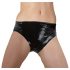 LATEX - naiste aluspüksid sisemise dildo osaga (must)