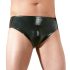 LATEX - meeste aluspesu sisseehitatud anaaldildoga (must)