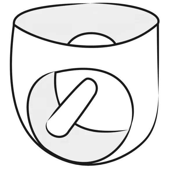 LATEX - meeste aluspüksid sisemise peenise ja anaaldildoga - must - M