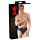 LATEX - meeste aluspesu sisseehitatud anaaldildoga (must) - XL