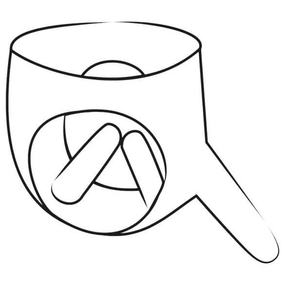 LATEX - naiste aluspüksid kahe sisemise dildoga - must (S-L)