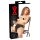 LATEX - naiste püksikud, 2 täispuhutava sisemise dildoga (must)