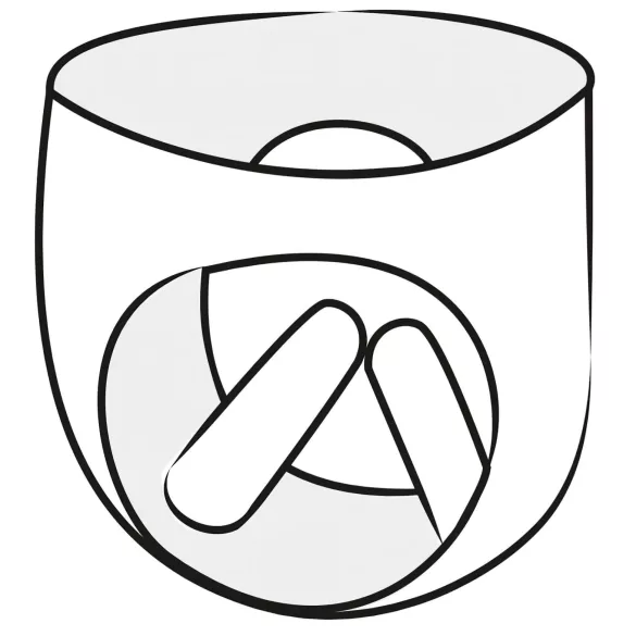 LATEX - naiste aluspüksid - 2 täispuhutava sisemise dildoga - must - L