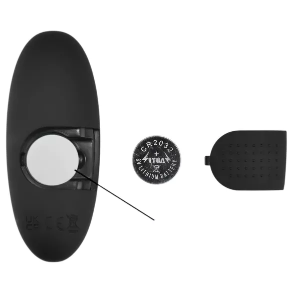 Mrow - anaalseks vibraator - kaugjuhtimispult, valgustusega - must