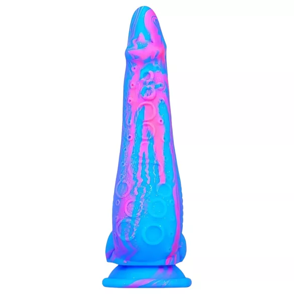 Inkipus - munanditega silikoon dildo - 18 cm - sinine