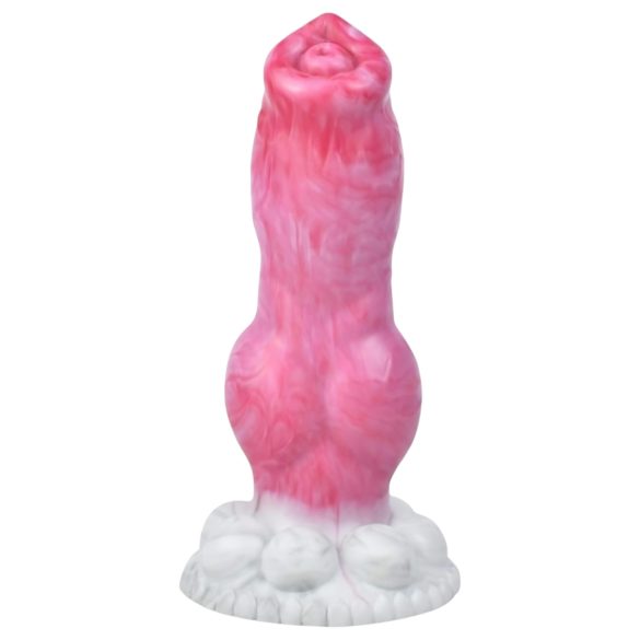 Animalorny Buldog - koerapenise dildo - 17cm (roosa)