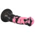 Bad Horse - silikoonist hobuse dildo 18cm (must-roosa)