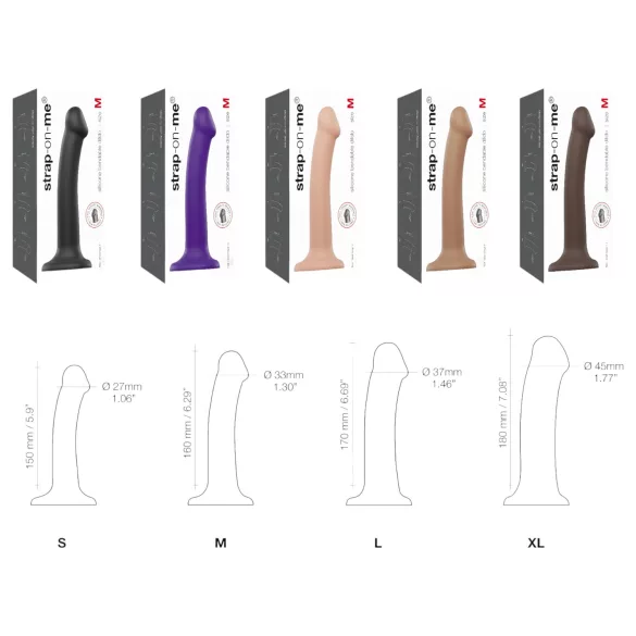 Strap-on-me - topeltkihiline dildos - must