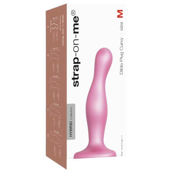 Strap-on-me Curvy M - laineline iminappadega dildo (roosa)