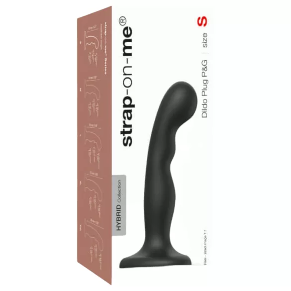 Strap-on-me - kõver dildoga rihm - iminapaga - must