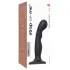 Strap-on-me - kõver dildoga rihm - iminapaga - must