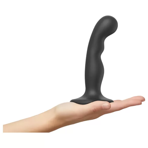 Strap-on-me - kõver dildoga rihm - iminapaga - must