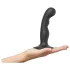Strap-on-me - kõver dildoga rihm - iminapaga - must