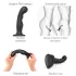 Strap-on-me - kõver dildoga rihm - iminapaga - must