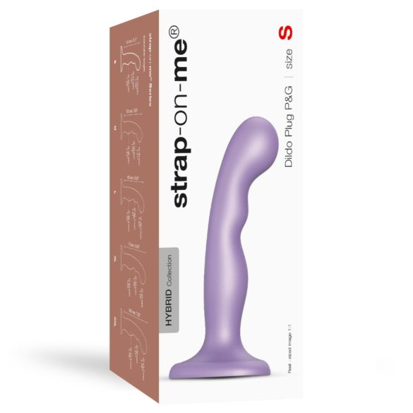 Strap-on-me - keerdus dildoga vibraator, iminapaga - lilla
