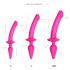 Strap-on-me Swith Semi-Realistic L - 2in1 silikonist dildo (roosa)
