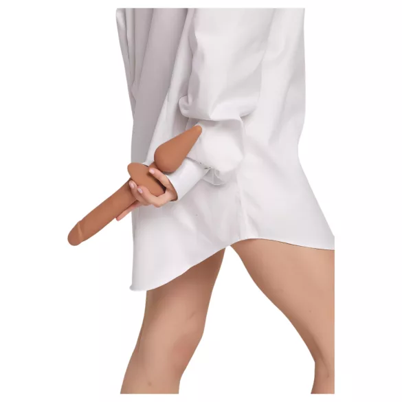 Strap-on-me Swith Realistlik S - 2in1 silikoonist dildo (naturaalne)