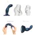 Strap-on-me Snaky M - kaarduv anaaldildo (sinine)