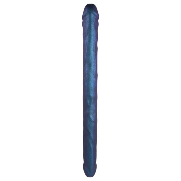 Strap-on-me - topelt dildop (metalliksinine)