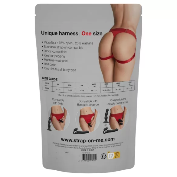 Strap-on-me - aluspüksid dildole kinnitamiseks - XS-XXL - punane
