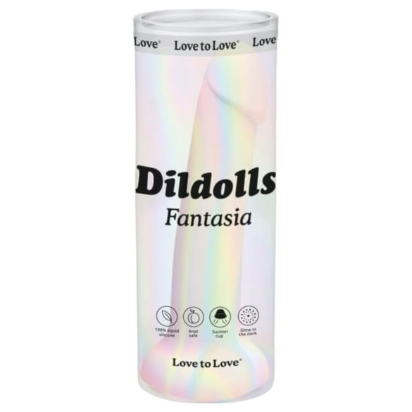 Dildolls Fantasia - iminapaga silikoon dildo (triibuline)