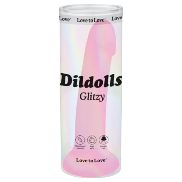 Dildolls Glitzy - iminapaga silikoondildo (roosa)