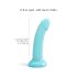 Öine Tähevalgus - iminappadega tähekujuline dildo (türkiis)