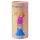 Love to Love Candy Loop - helendav LED-silikoondildo (roosa-sinine) - 16,9 cm