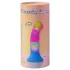 Love to Love Candy Loop - helendav LED-silikoondildo (roosa-sinine) - 16,9 cm