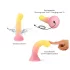 Love to Love Sugar Bomb - valgustusega LED-silikoondildo (roosa-kollane) - 16,9 cm