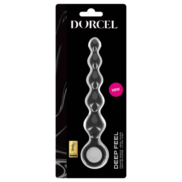 Dorcel Deep Feel - nupukestega anaaldildo (must)