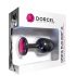 Dorcel - anaaliplugg geisha stiilis - roosa kiviga - must, M