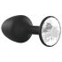 Dorcel Geisha Teemant Plug XL - valge kiviga anaalmänguasi (must)