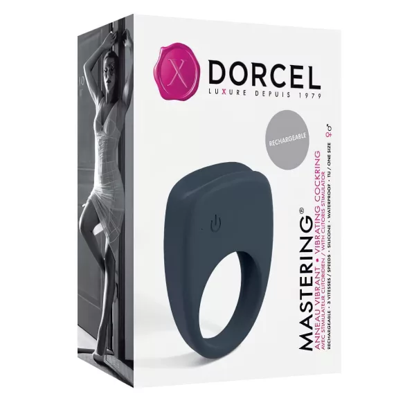 Dorcel Mastering - akuga vibreeriv peeniserõngas (hall)