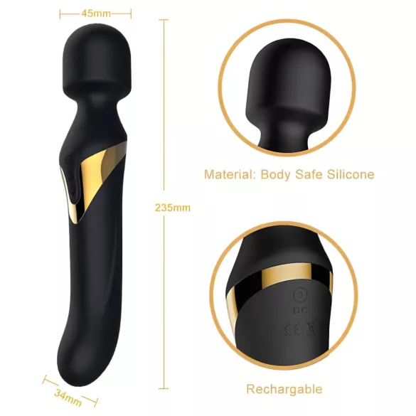 Dorcel - 2in1 massaaživibraator - duaalne stimulatsioon - must