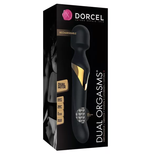 Dorcel - 2in1 massaaživibraator - duaalne stimulatsioon - must