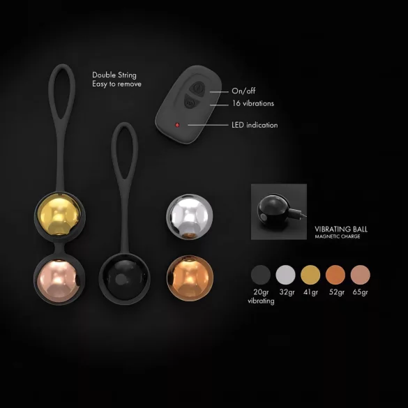 Dorcel Training Balls - raadios, muudetav geishakuulide komplekt