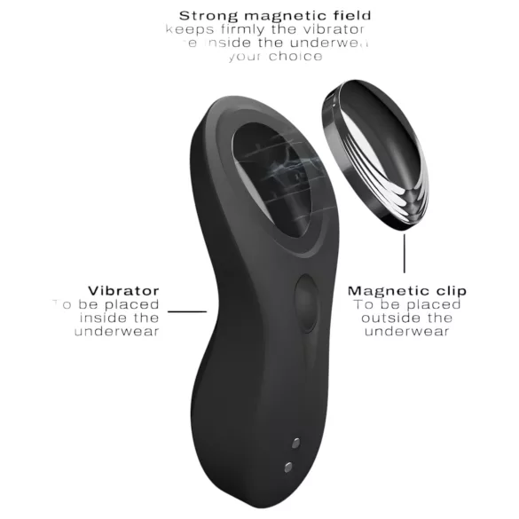 Dorcel Discreet Vibe + - laetav raadios kliitori vibraator (must)