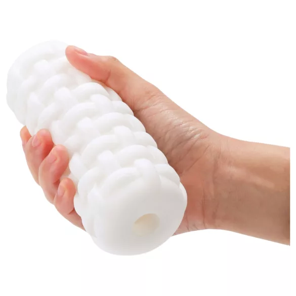 Dorcel Cup Tight - pärlitatud kanaliga masturbaator meestele (valge)